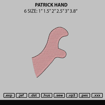 Patrick Hand Embroidery File 6 sizes