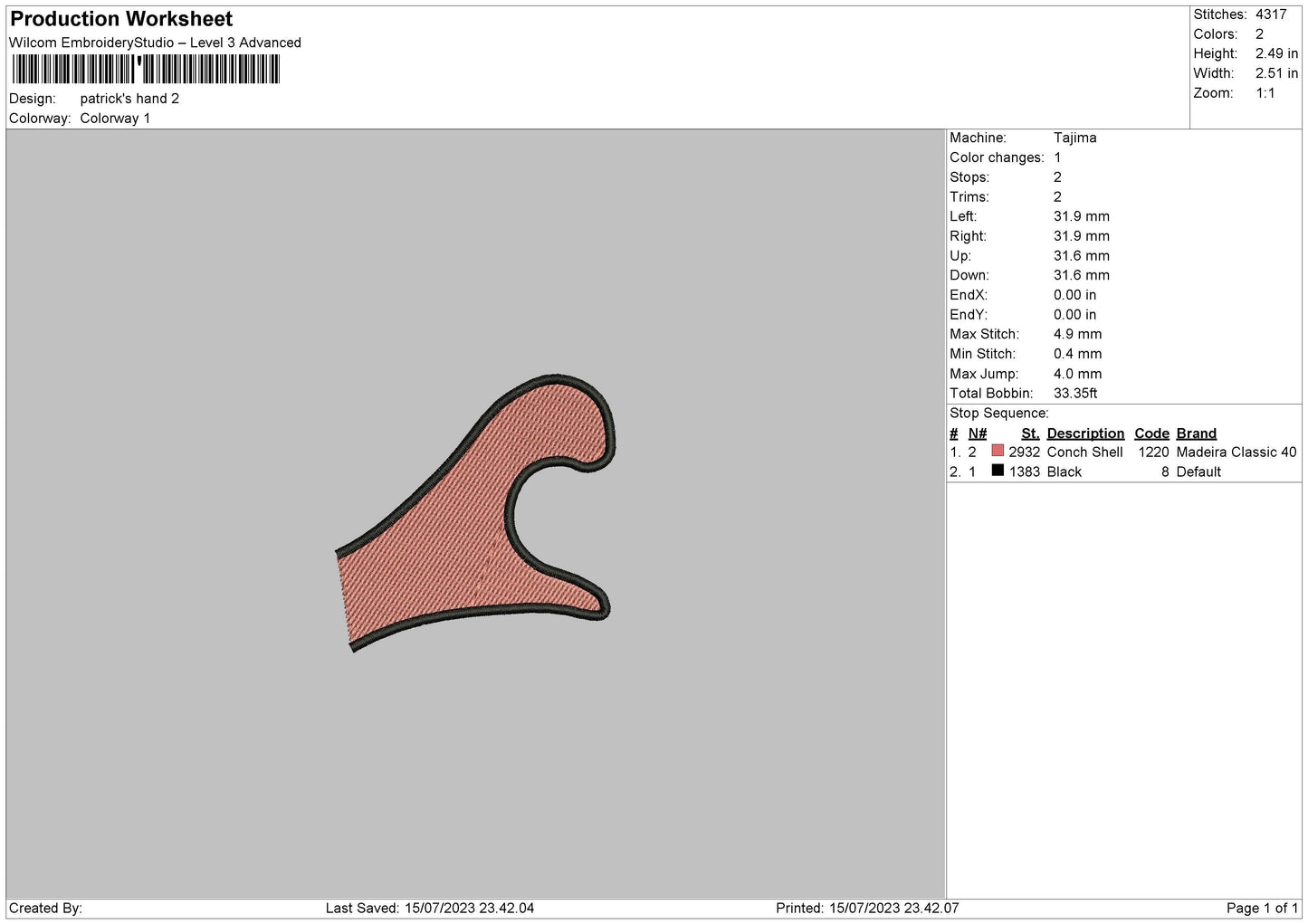 Petrick Hand Embroidery File 6 sizes