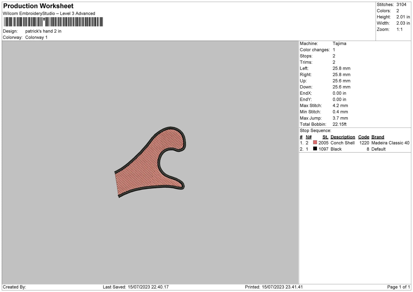 Petrick Hand Embroidery File 6 sizes