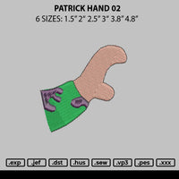 Patrick Hand 02 Embroidery File 6 sizes