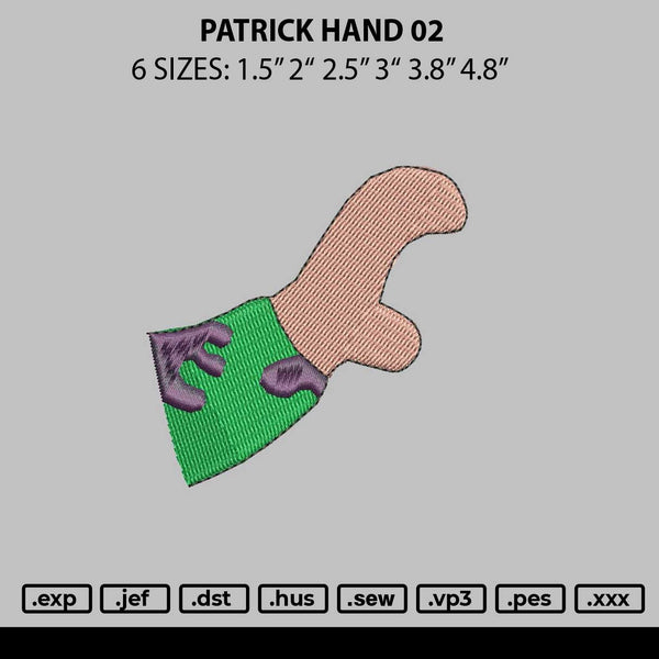 Patrick Hand 02 Embroidery File 6 sizes