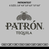 Patrontext Embroidery File 6 sizes