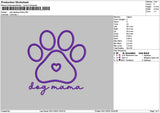 Paw Applique Embroidery File 6 sizes