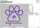 Paw Applique Embroidery File 6 sizes