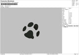 Paw Print Embroidery File 6 sizes