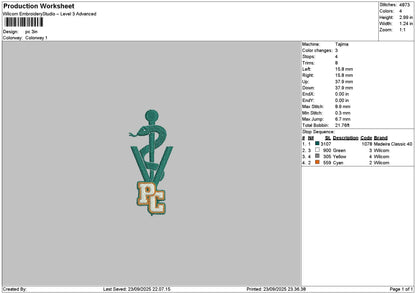 Pctext 01 Embroidery File 6 sizes
