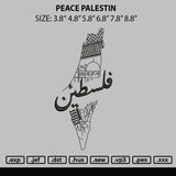 Peace Palestin Embroidery File 6 sizes