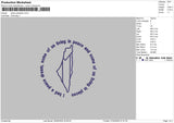Maps Text Embroidery File 6 sizes