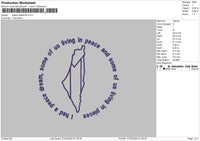Maps Text Embroidery File 6 sizes