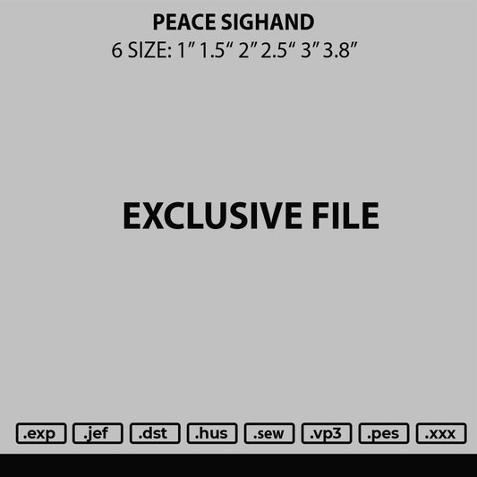 Peach Sighand Embroidery File  sizes