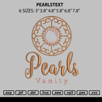 Pearlstext Embroidery File 6 sizes