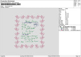 Pecan Receipt Embroidery File 6 sizes