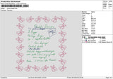 Pecan Receipt Embroidery File 6 sizes
