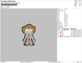 Pennywise Chibi Embroidery File 5 sizes