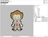 Pennywise Chibi Embroidery File 5 sizes