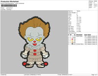 Pennywise Chibi Embroidery File 5 sizes