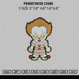 Pennywise Chibi Embroidery File 5 sizes