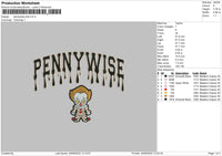 Pennywise Drip Embroidery File 5 sizes