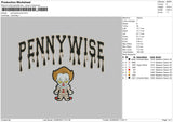 Pennywise Drip Embroidery File 5 sizes