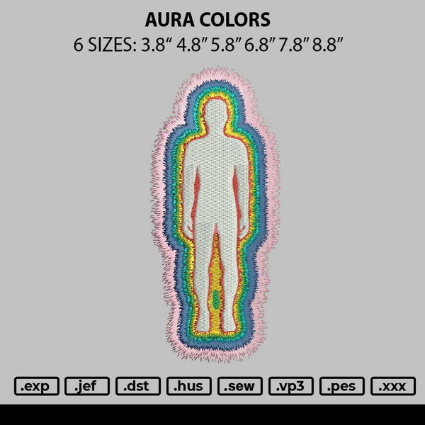 Aura Colors Embroidery File 6 sizes