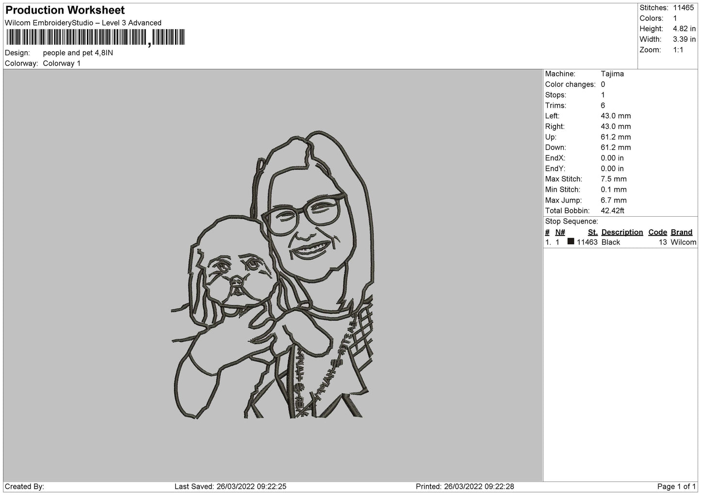 People And Pet Embroidery File 4 size