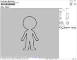 People Outline Embroidery File 4 size