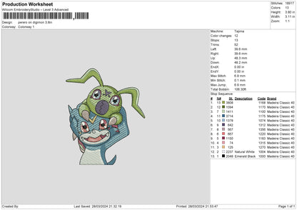 Poke 2803 Embroidery File 6 sizes
