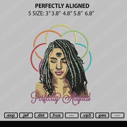 Perfectly Aglined Embroidery File 4 size