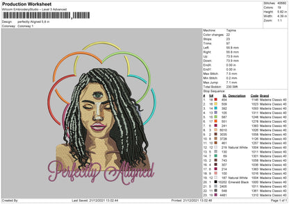 Perfectly Aglined Embroidery File 4 size