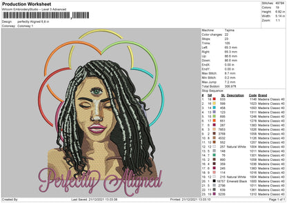 Perfectly Aglined Embroidery File 4 size