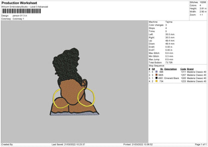 Person 01 Embroidery File 4 size