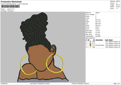 Person 01 Embroidery File 4 size