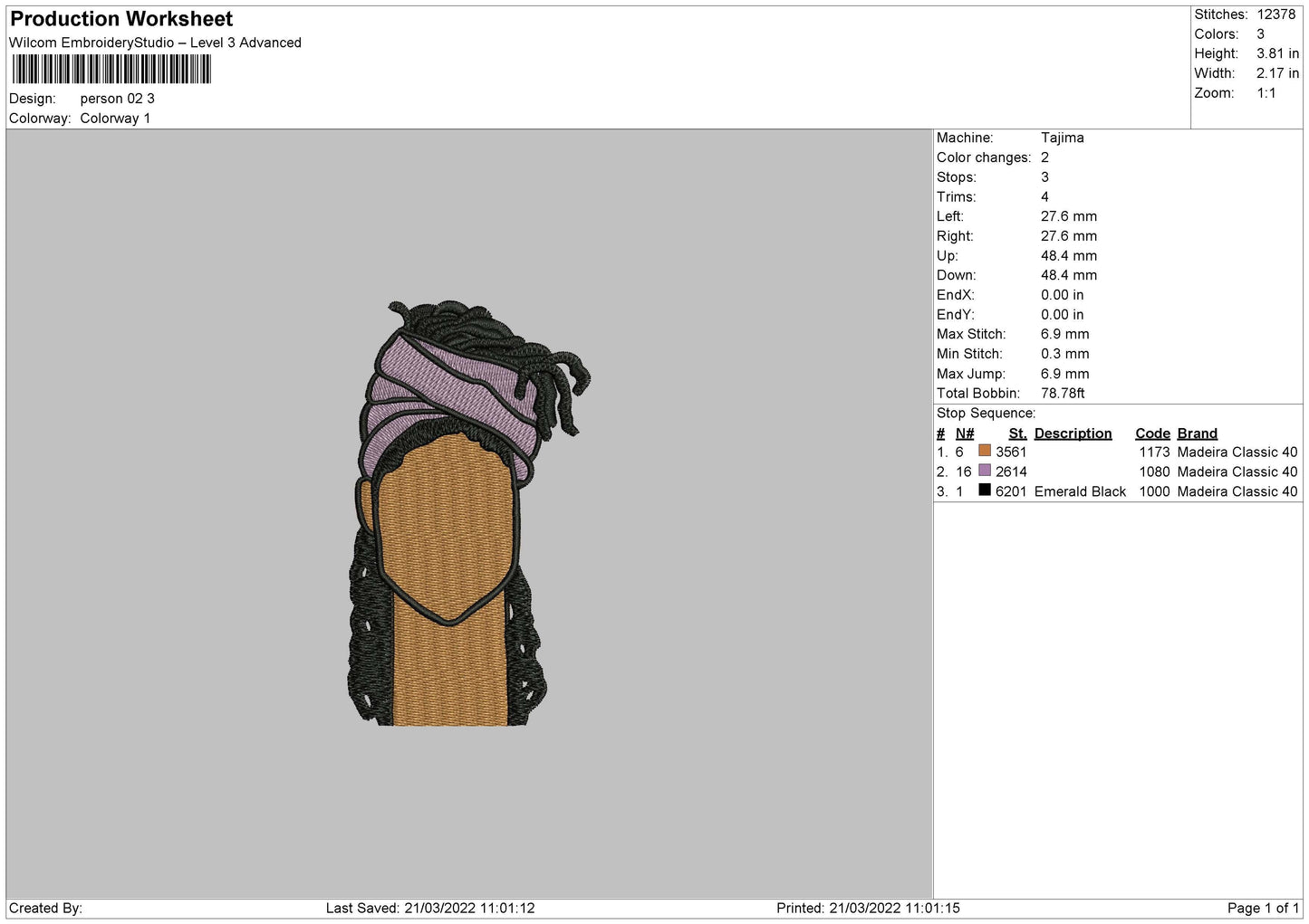 Person 02 Embroidery File 4 size