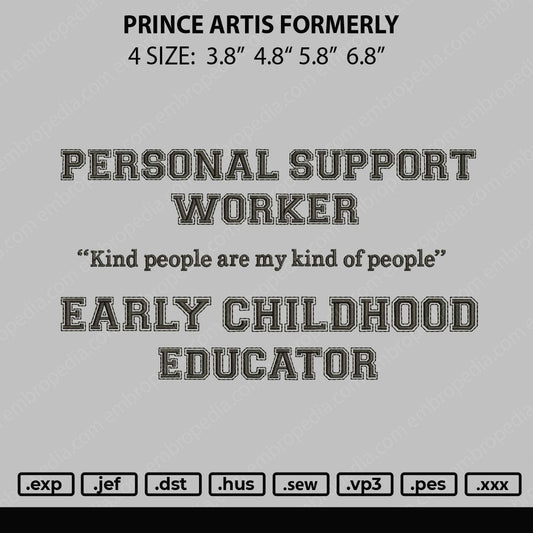 Personal Support Embroidery File 4 size