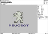 Peugeot 0606 Embroidery File 6 sizes