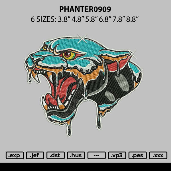Phanter0909 Embroidery File 6 sizes
