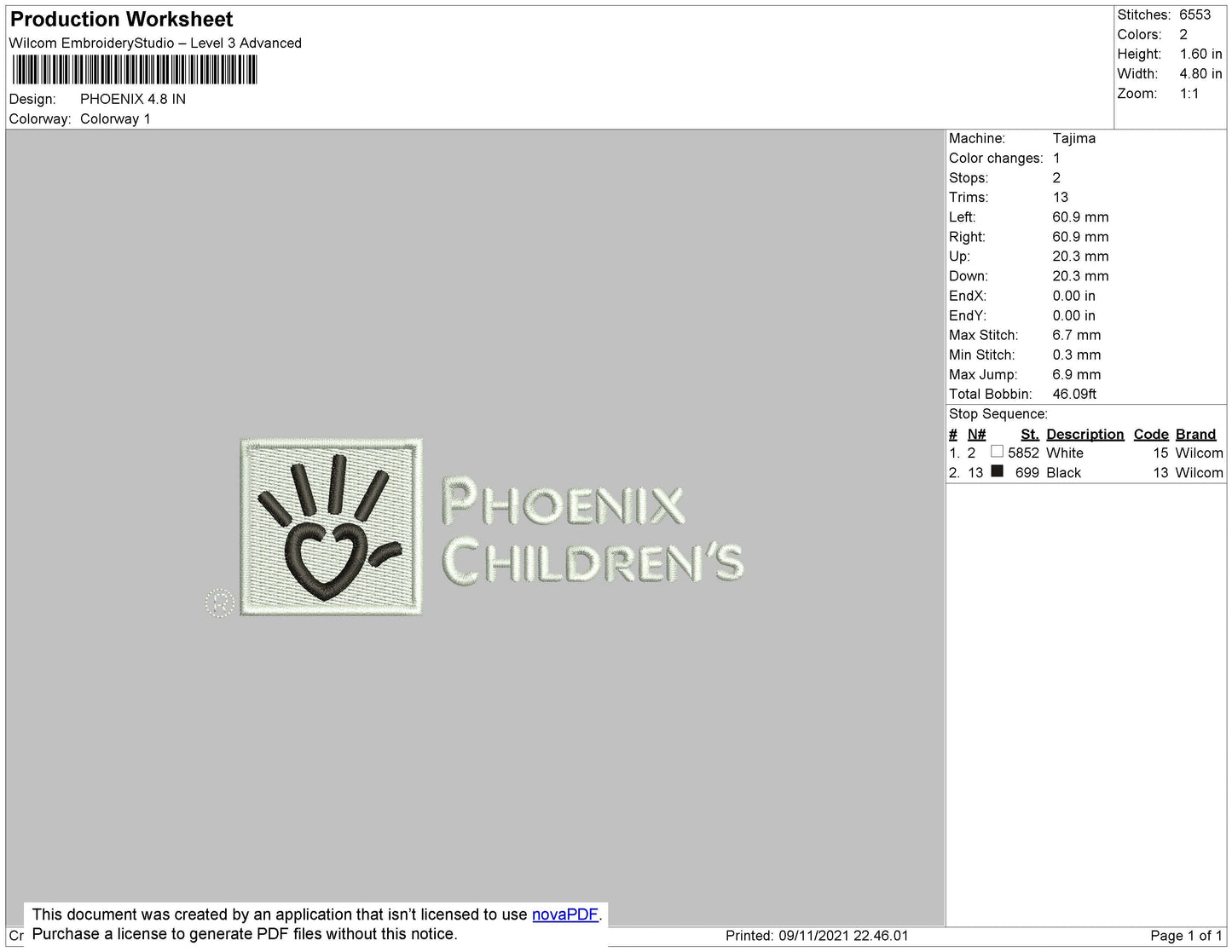 Phoenix Embroidery File 4 size