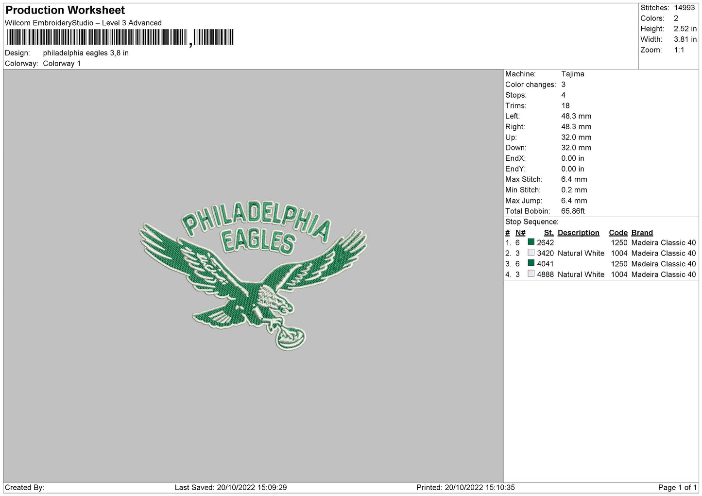 Phiadelphia Embroidery File 6 sizes