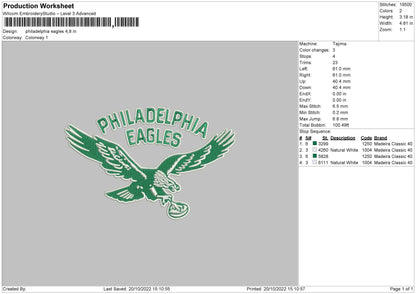 Phiadelphia Embroidery File 6 sizes