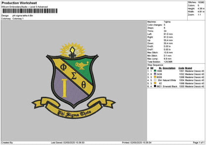 Phitext Embroidery File 6 sizes