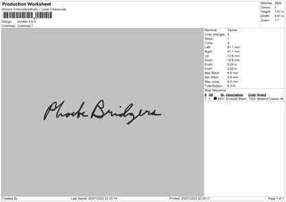 Phoebe B Embroidery File 6 sizes