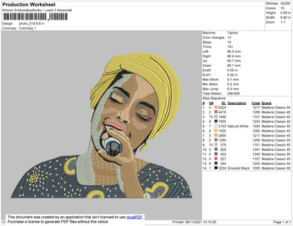 Photo 018 Embroidery File 4 size