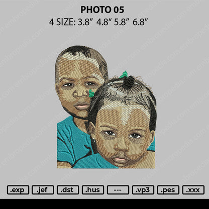Photo 05 Embroidery File 4 size