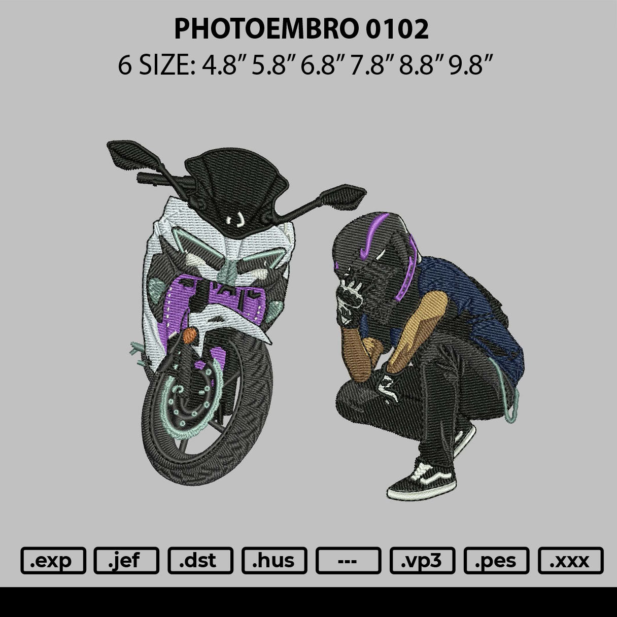 Photoembro 0102 Embroidery File 6 sizes