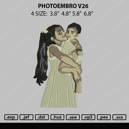 Photoembro V26 Embroidery File 4 size