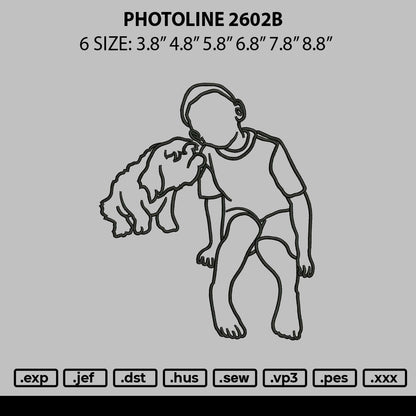 photoline 2602b Embroidery File 6 sizes