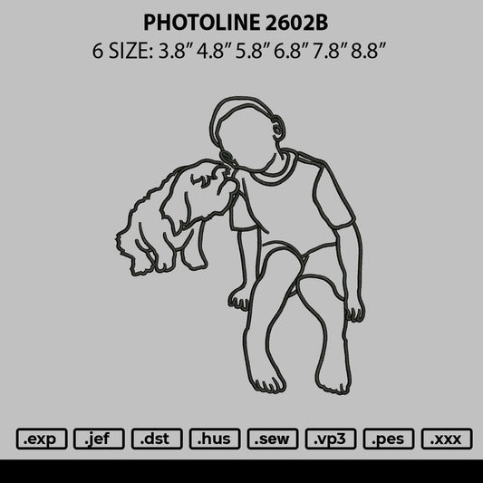 photoline 2602b Embroidery File 6 sizes