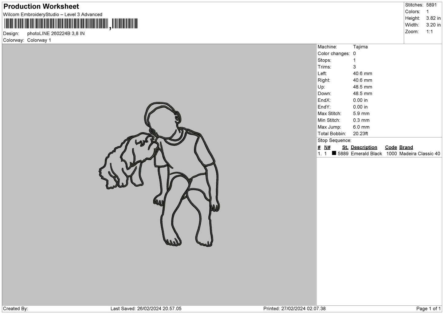 photoline 2602b Embroidery File 6 sizes
