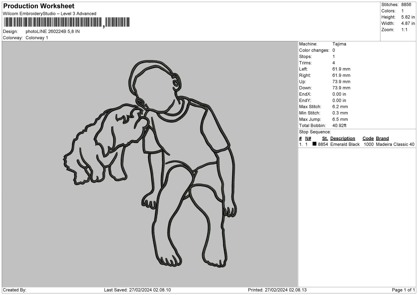 photoline 2602b Embroidery File 6 sizes