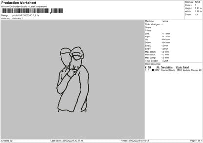 Photoline 2602c Embroidery File 6 sizes